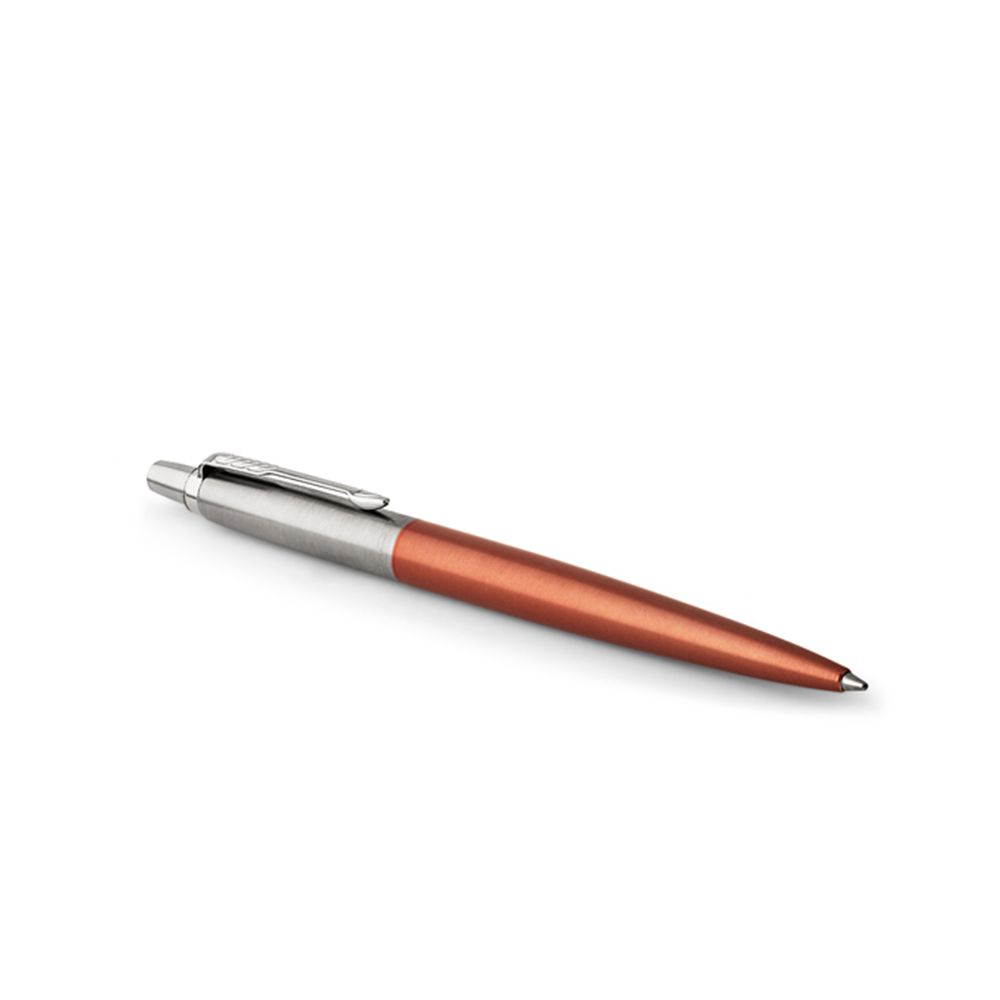 Ручка шариковая автоматическая "Parker Jotter Chelsea Orange CT", 0.7 мм, оранжевый, серебристый, стерж. синий - 2