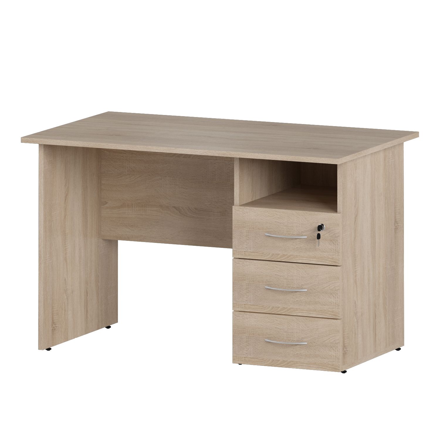 Коллекция Столица Cтол письменный однотумбовый С-073/1, 1200х600х750 мм, дуб сонома