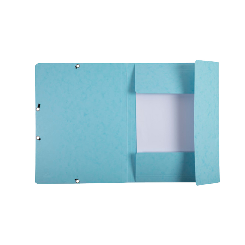 Папка на резинках "Aquarel", А4, 15 мм, картон, голубой - 3