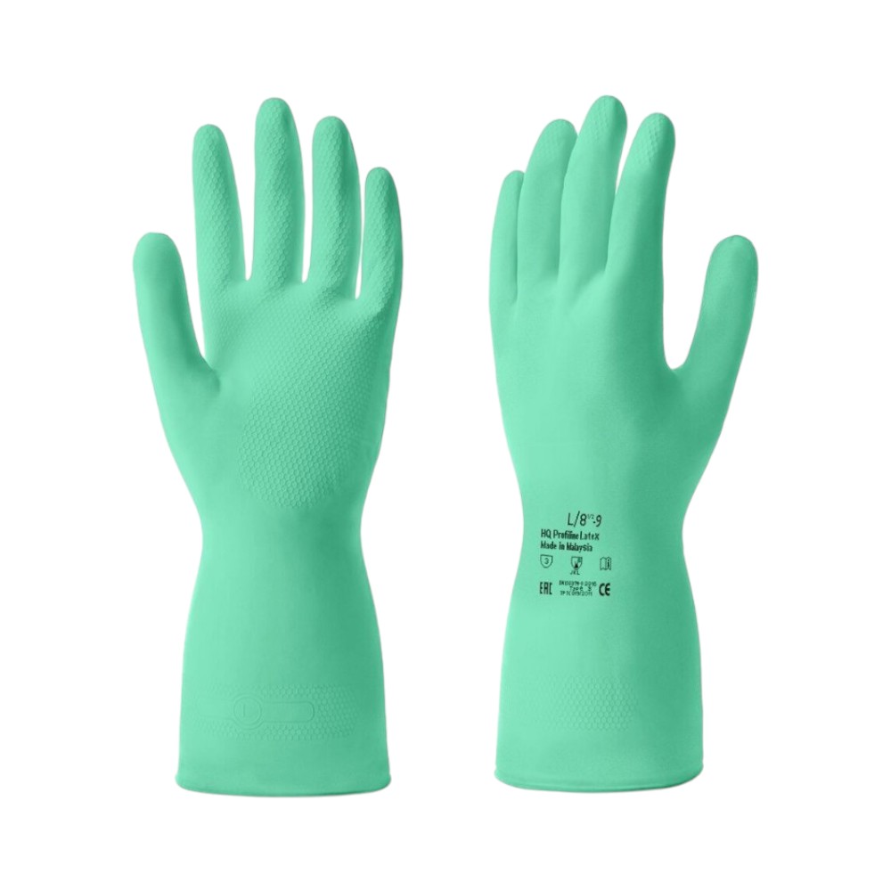 Перчатки латексные HQ Profiline, зеленый