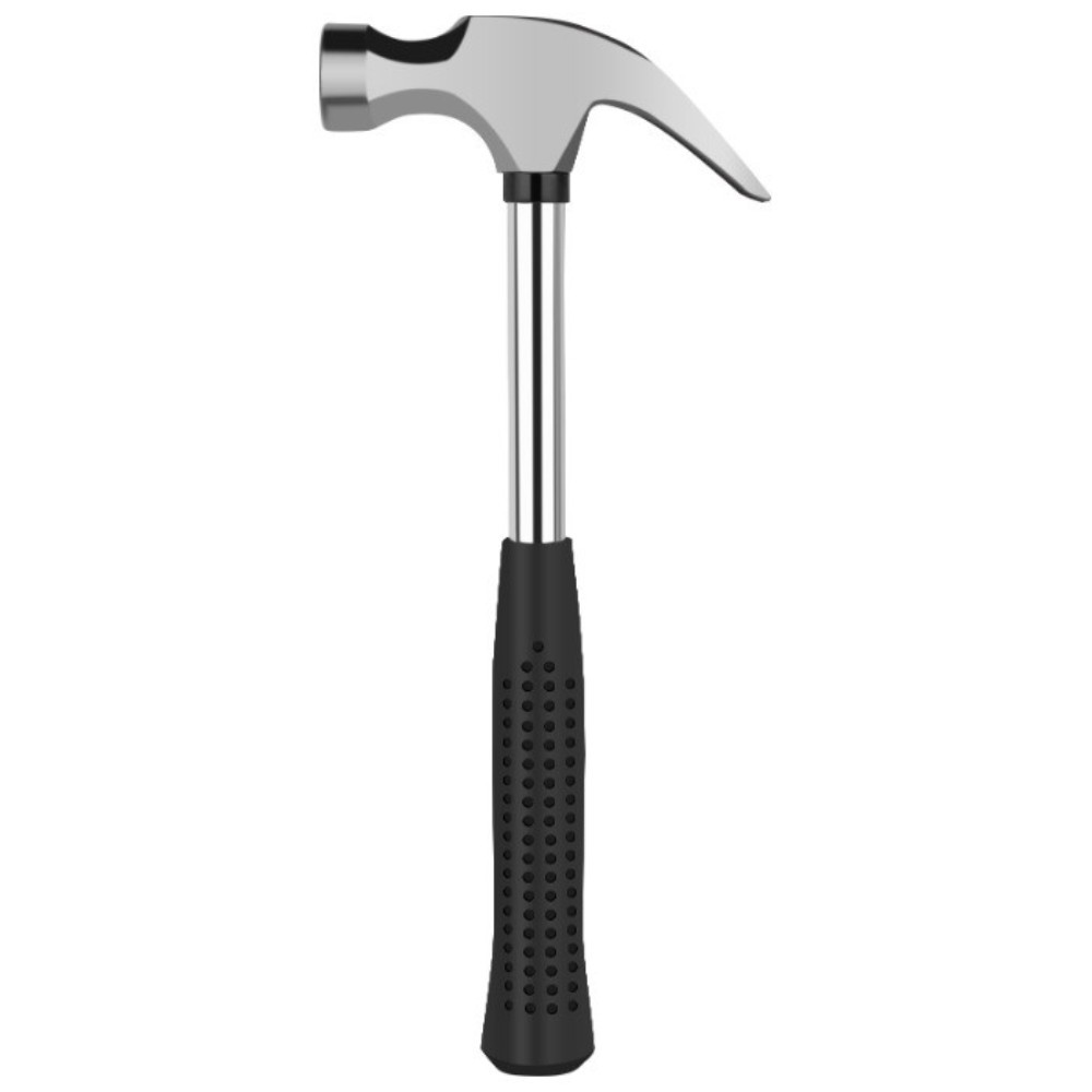 Молоток-гвоздодер "Deli" 0,5 кг, металлическая рукоятка