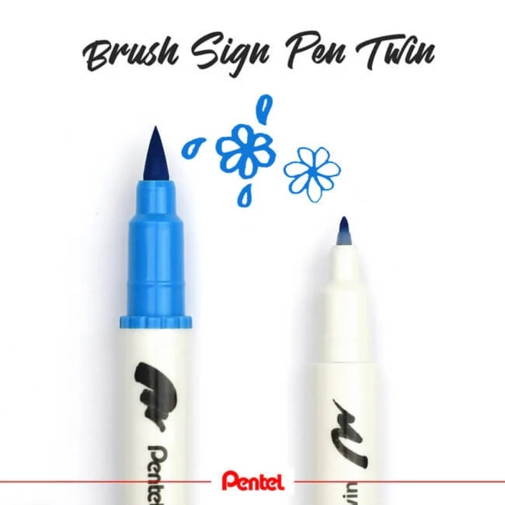 Маркер-кисть "Brush Sign pen twin", 18 шт - 3