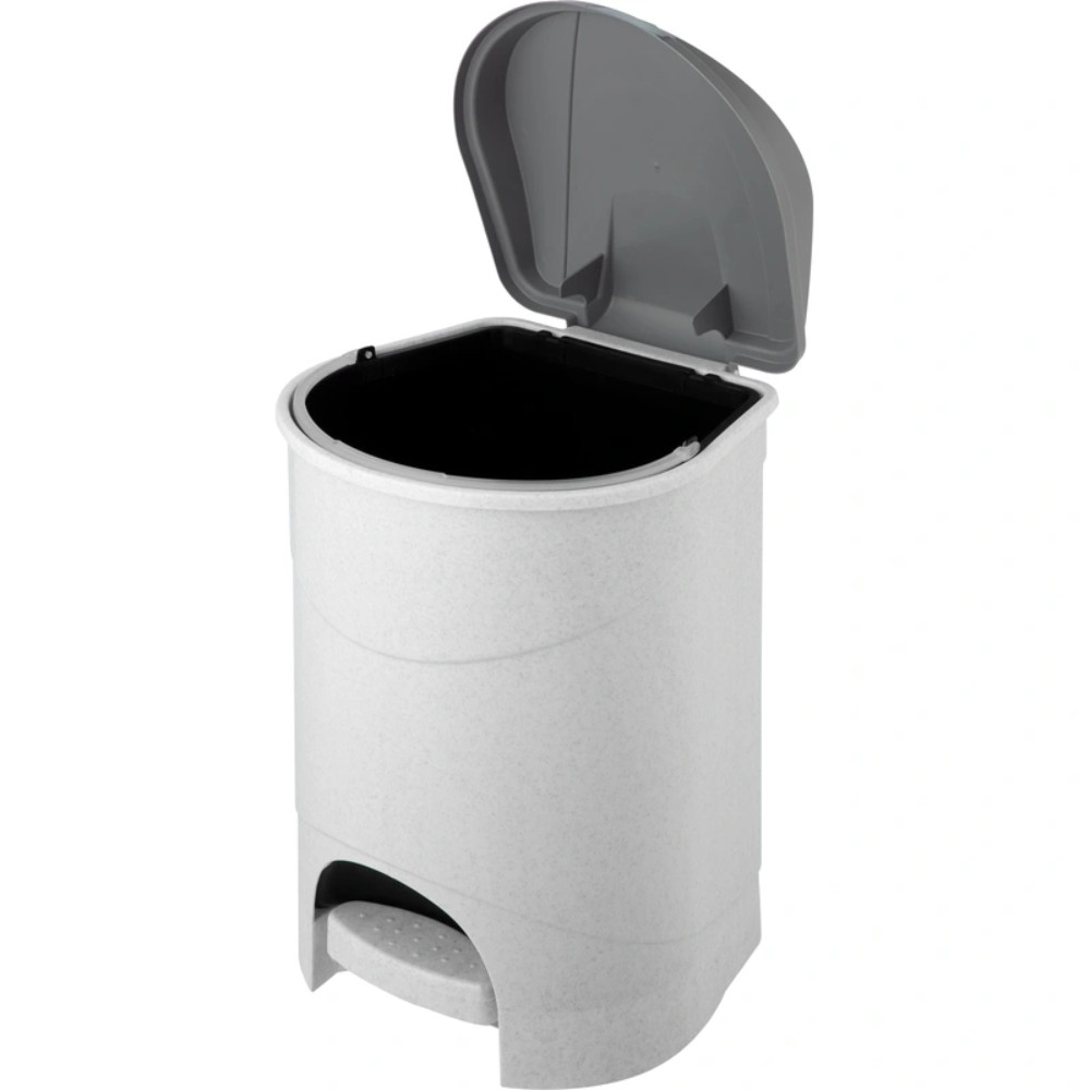 Урна для мусора IDEA 19л, пластик, с педалью, мрамор - 3