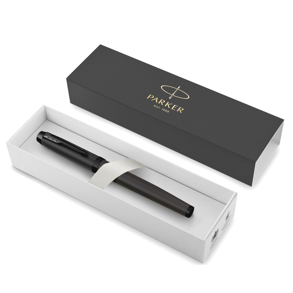 Ручка перьевая "Parker IM Achromatic", F, черный, патрон синий - 5