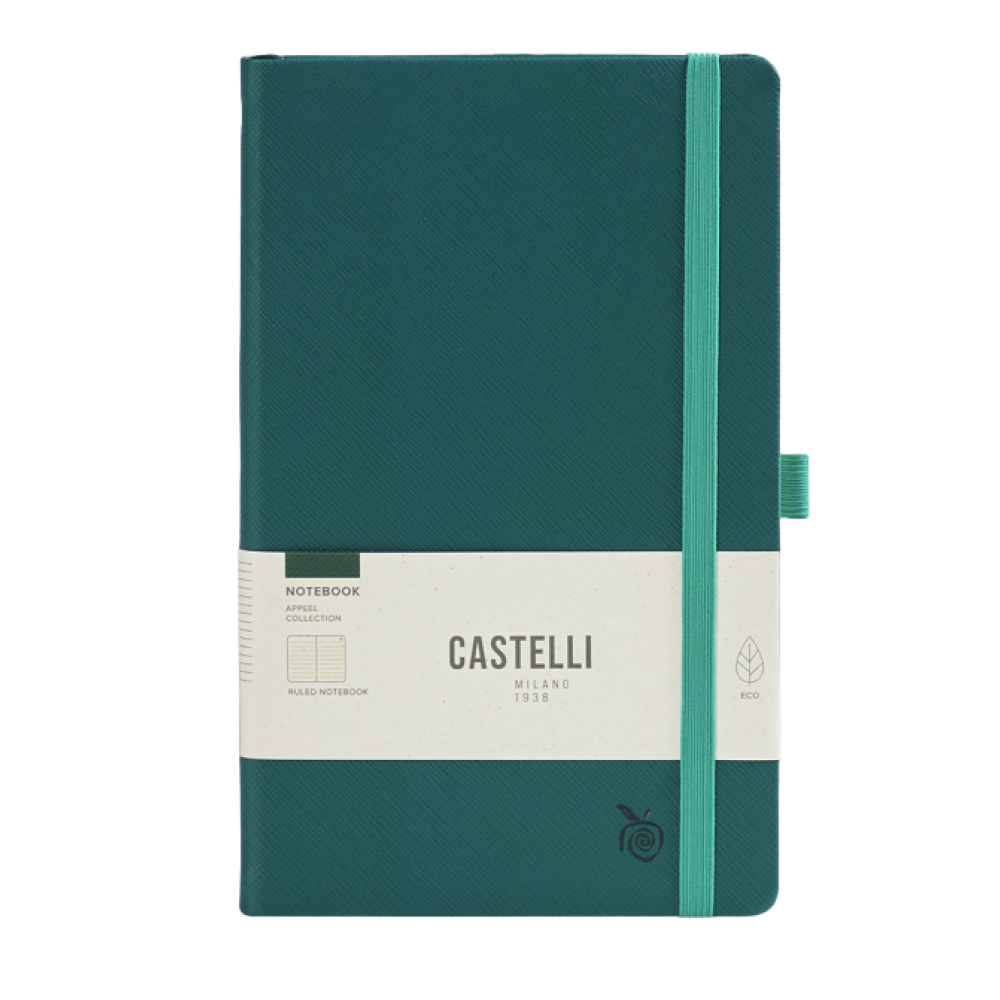 Блокнот "Appeel classic teal", А5, 96 листов, линейка, зеленый