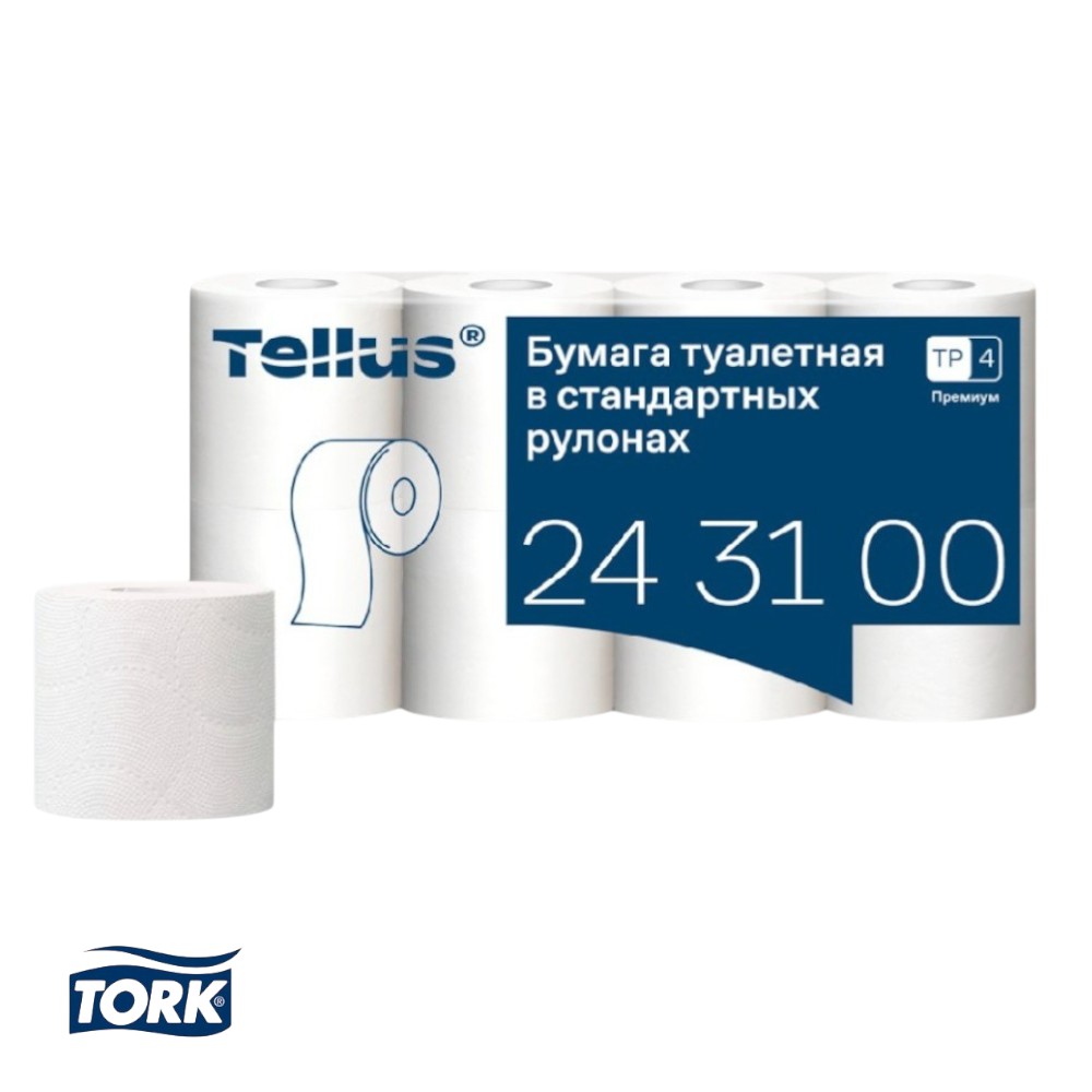 Бумага туалетная Tellus Премиум TР4