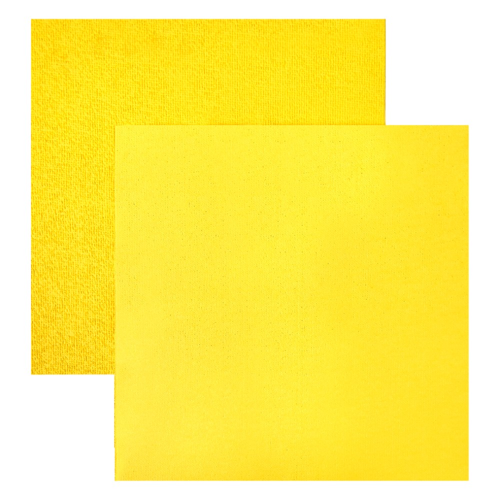 Салфетка из микроволокна прорезиненная, 250г/м2, 30х30см, 2шт/упак, желтый