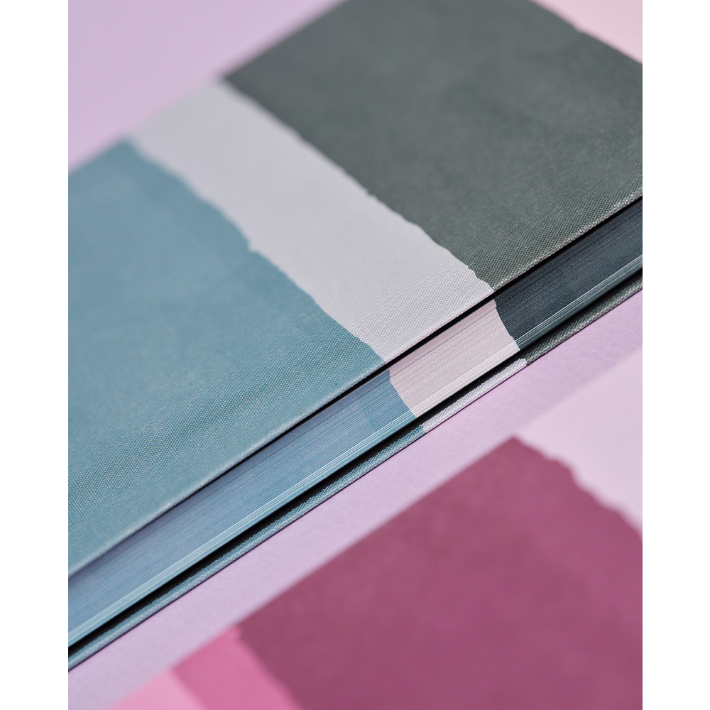 Блокнот "Stripes dusty pink", А5, 96 листов, линейка, розовый, голубой, срез разноцветный - 5