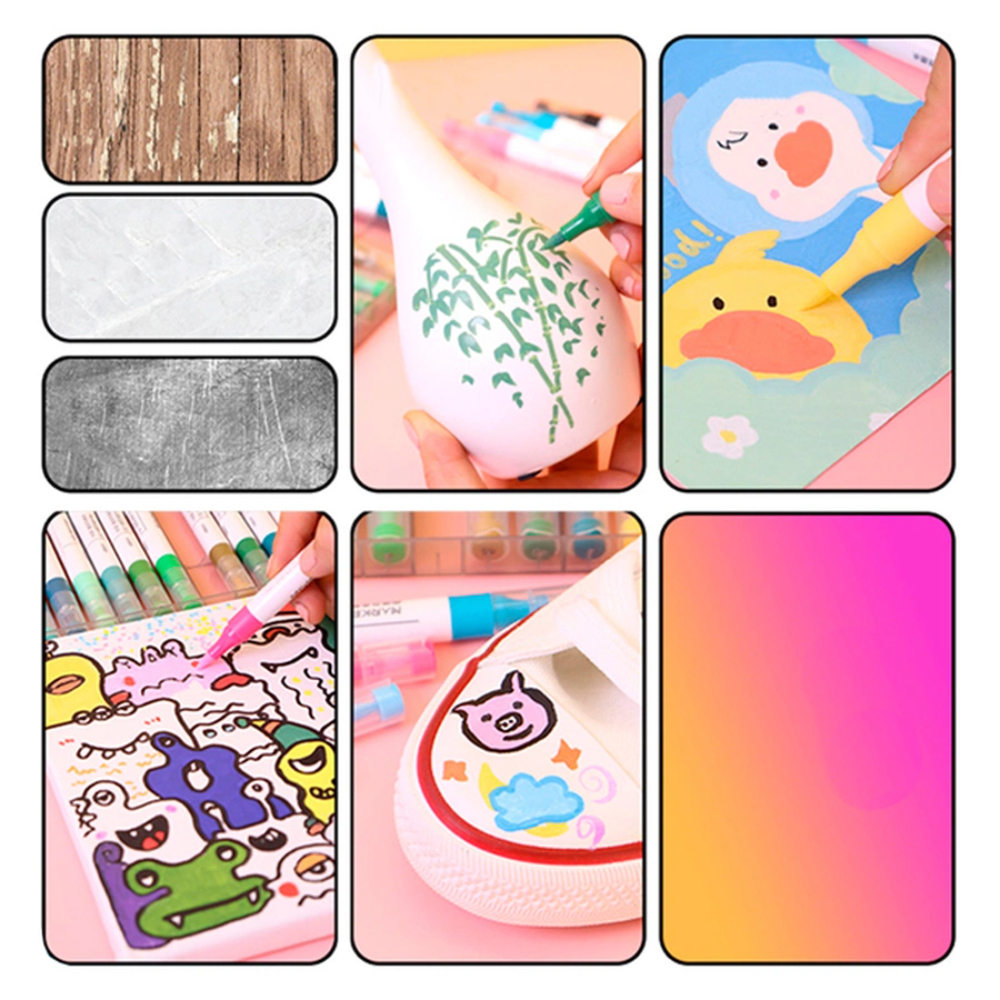 Маркеры художественные двухсторонние "Himi Miya", акриловые, набор, 36 цветов - 7