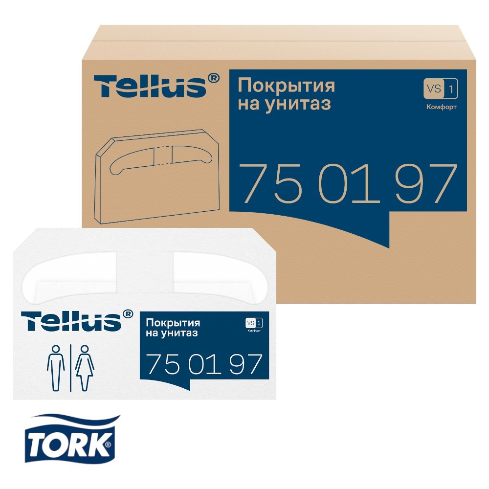 Покрытия бумажные индивидуальные на унитаз Tellus Комфорт