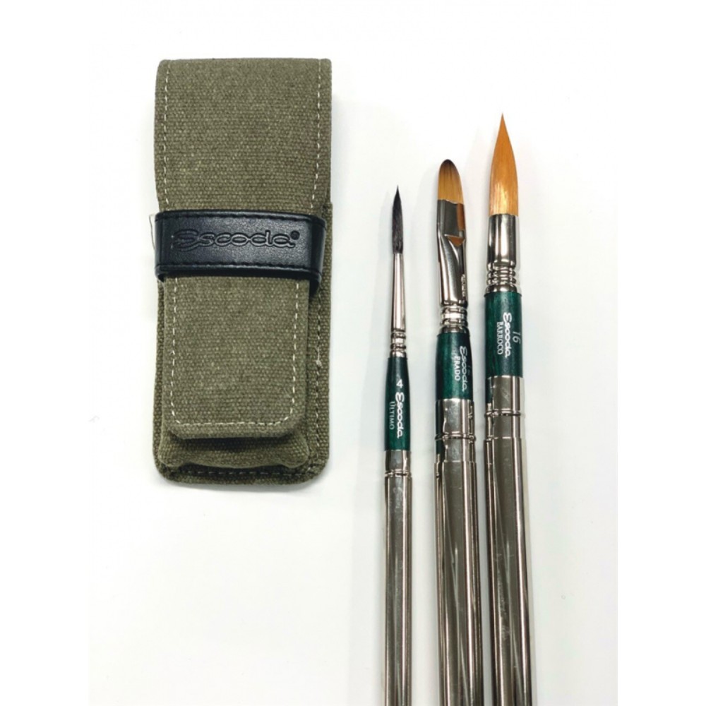 Набор кистей "Escoda", складная № 4, 12, 16