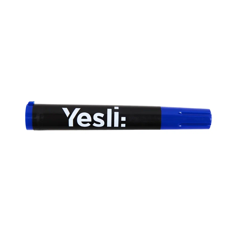 Маркер перманентный "Yesli", синий - 3