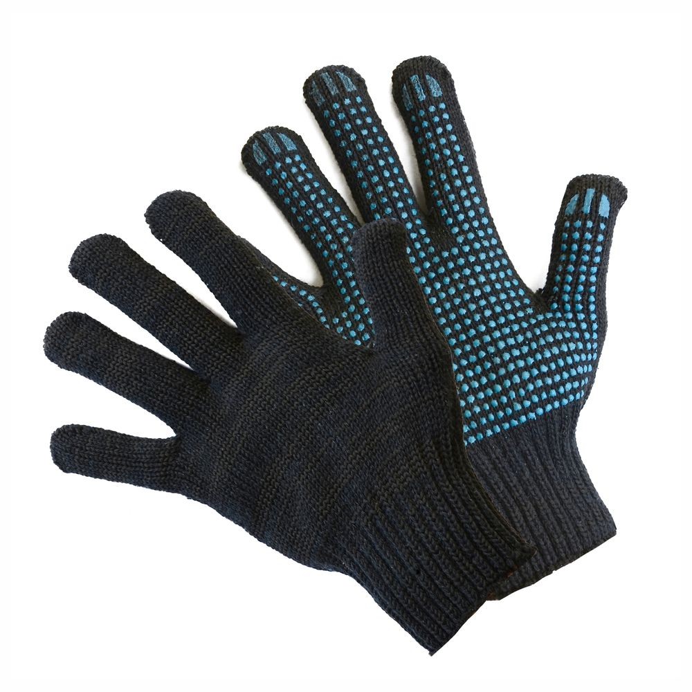 Перчатки трикотажные х/б, с ПВХ покрытием Точка из 6-и нитей