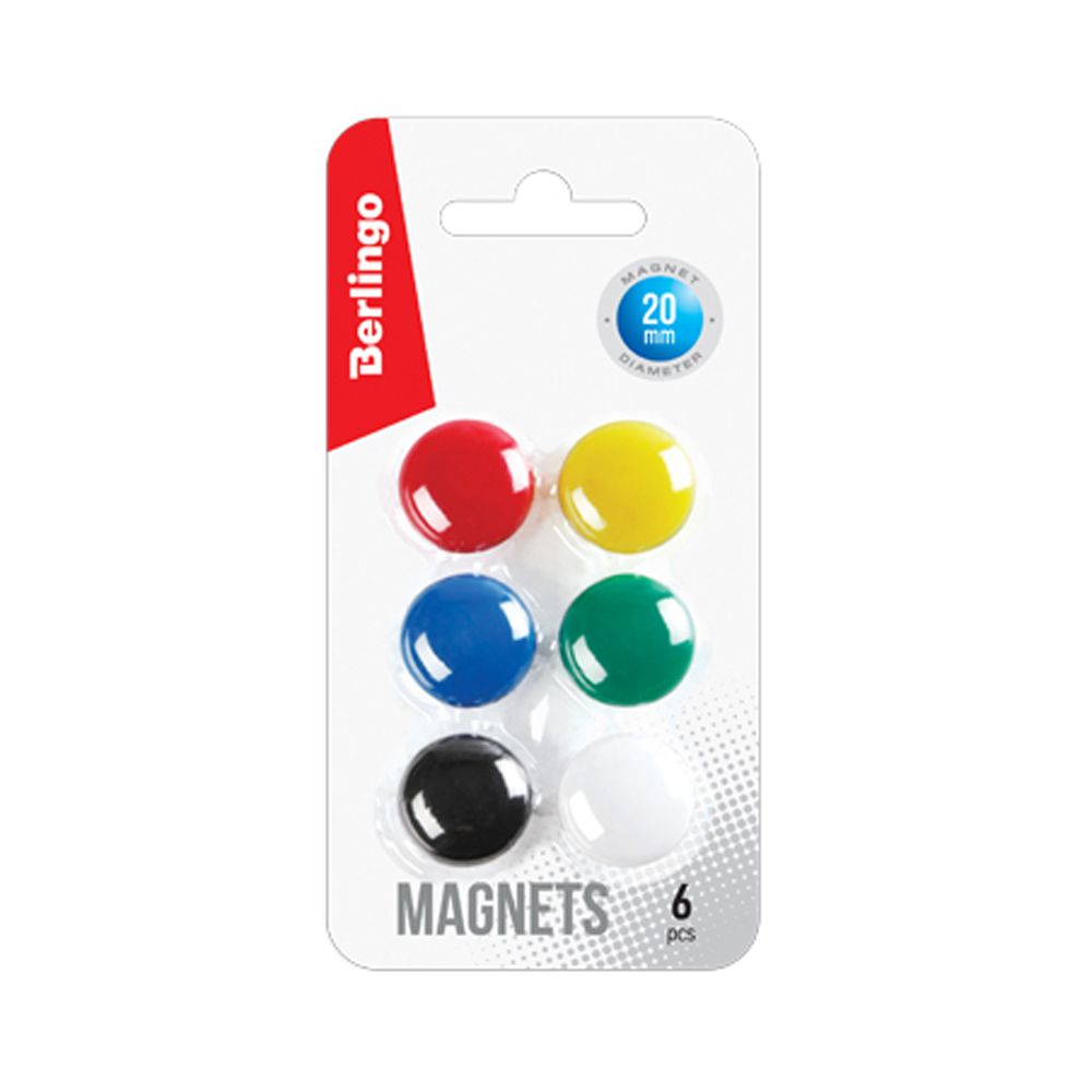 Кнопки магнитные "Berlingo", 6 шт
