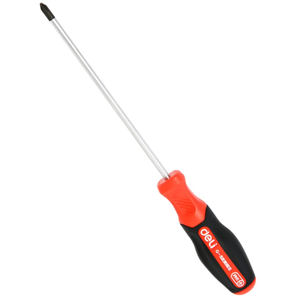 Отвертка Deli RS EDL3461, PH2х125 мм., черный/красный