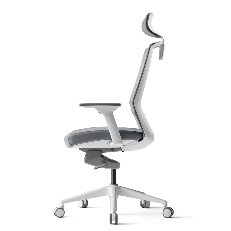 Кресло для руководителя BESTUHL "J1", сетка, ткань, пластик, серый - 2