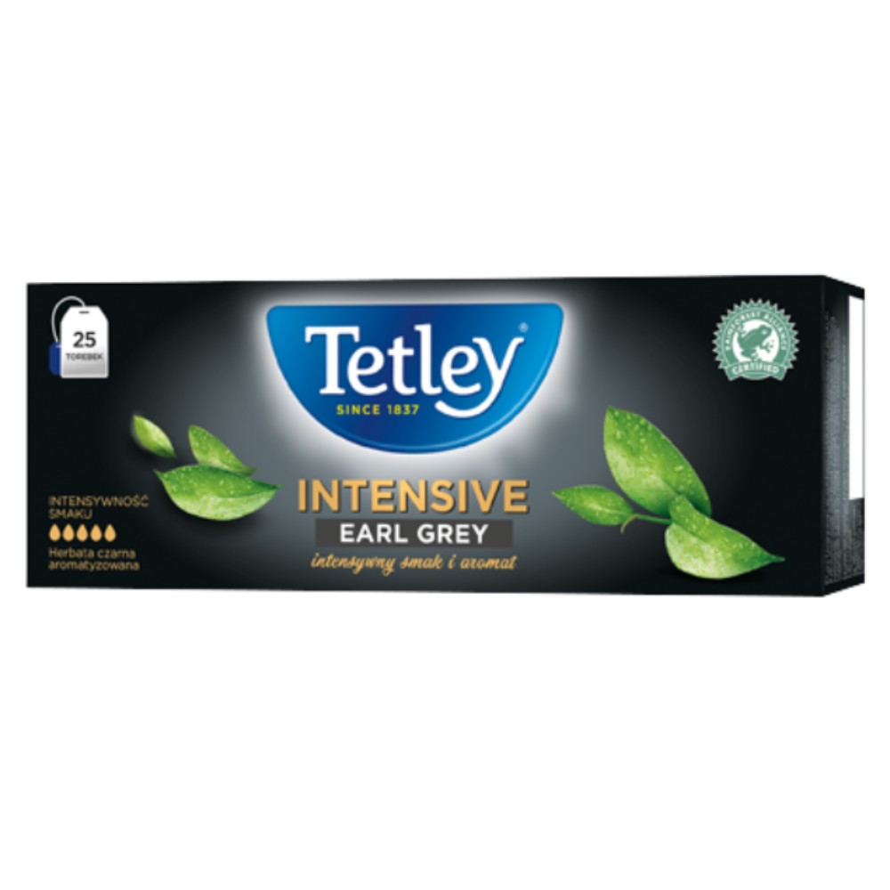 Чай "Tetley" Intensive Earl Grey, 25 пакетиков x2 г, черный