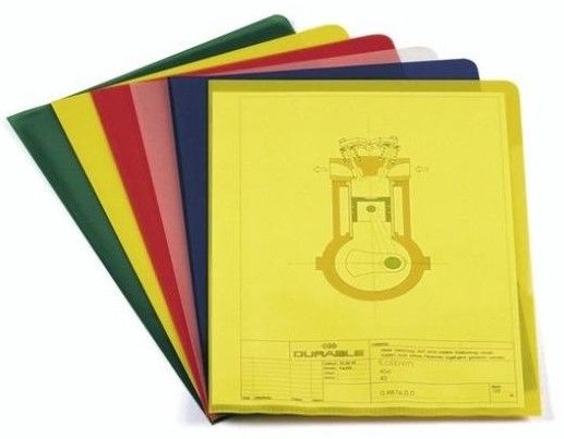 Папка-уголок "Durable", A4, 120 мк, пластик, синий - 2