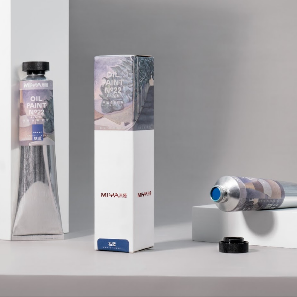 Краски масляные "HIMI.MIYA", жёлтый средний, 170 мл., туба - 9