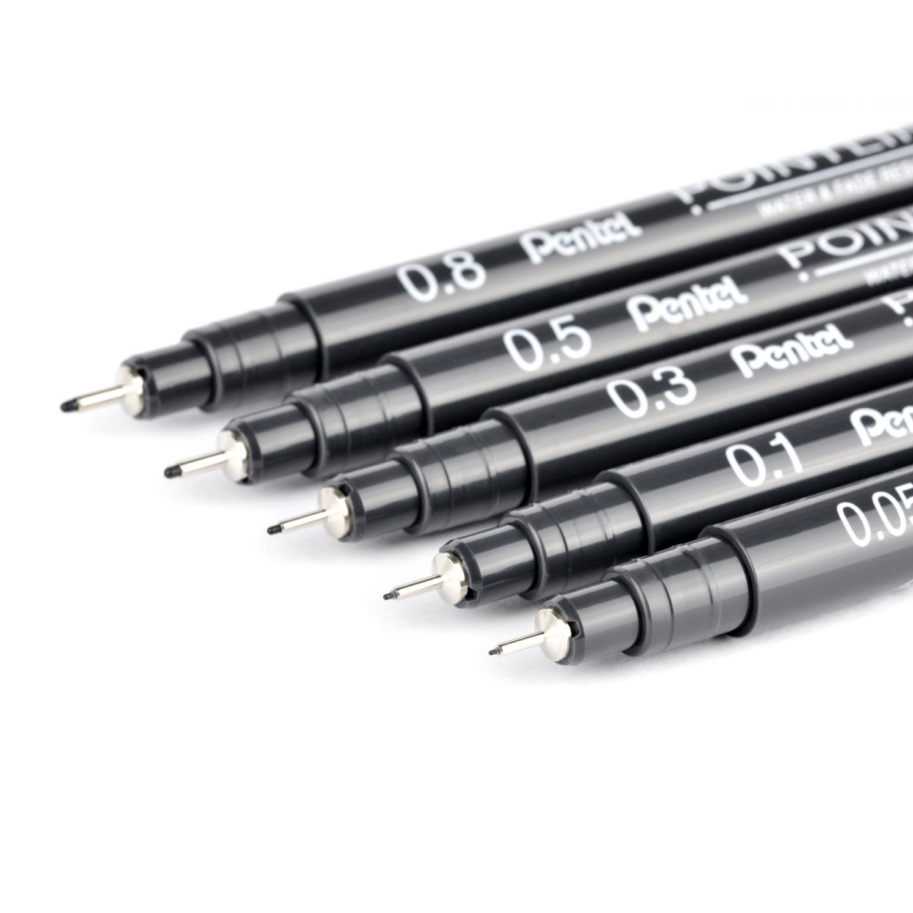 Набор ручек капиллярных "Pointliner", 5 шт, черный - 3