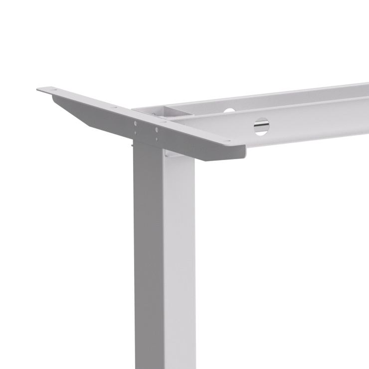 Стол с электроприводом WellDesk Basic 1200x675х18 белый/дуб стирлинг (9191460+9197777) - 6