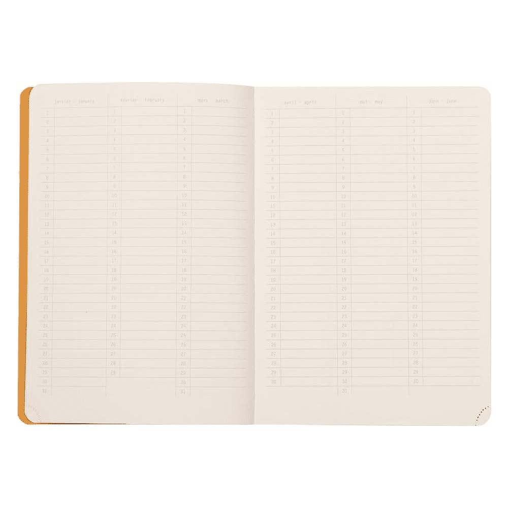 Еженедельник недатированный "Rhodiarama Perpetual", А5, 64 листа, желтый