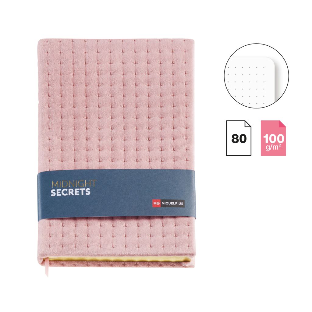 Блокнот Miquelrius "Midnight Glitter", А5, 80 листов, розовый - 2