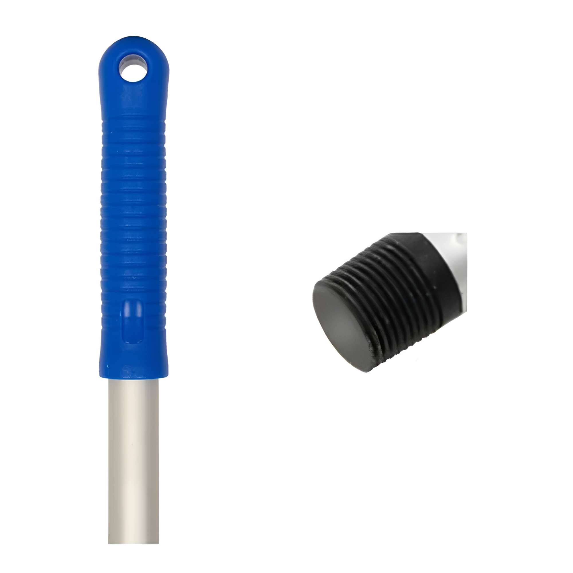 Ручка для МОПа алюминиевая с резьбой, 140см, d=23мм, синий