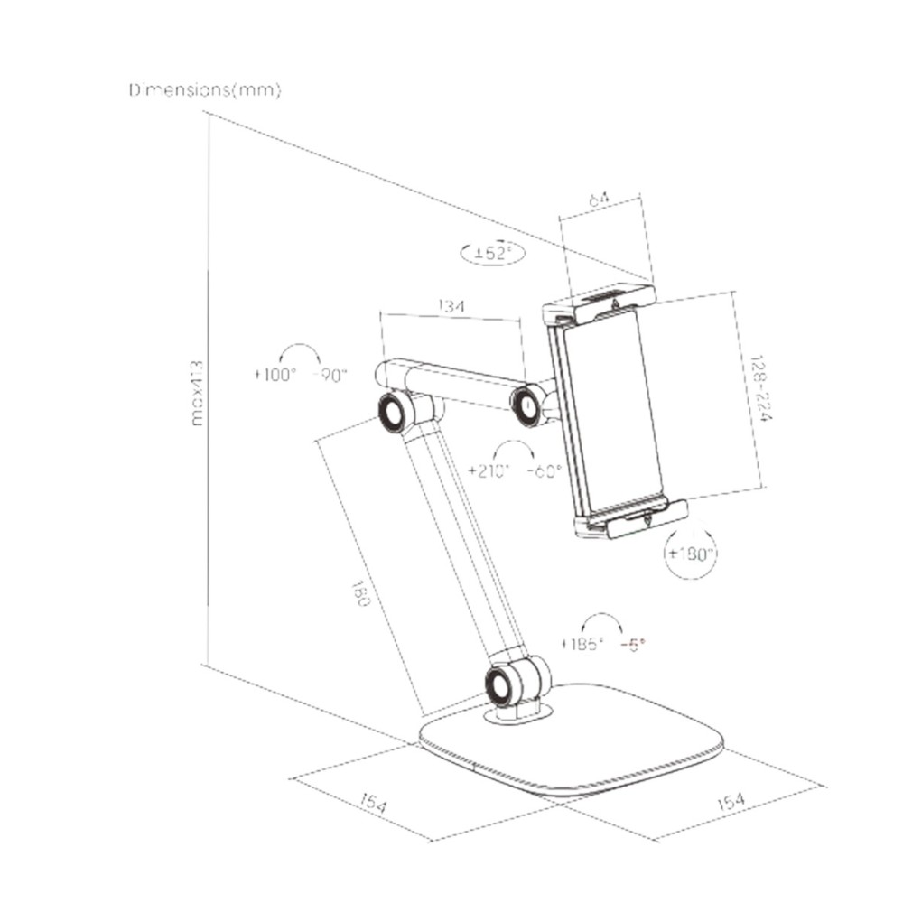 Крепление для планшета (смартфона) Tablet Stand, белый матовый - 10