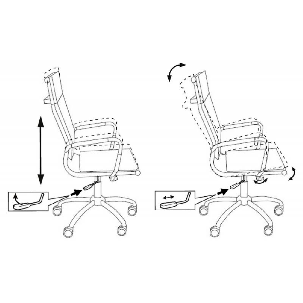 Кресло для руководителя "Бюрократ CH-993" высокая спинка, экокожа, хром, серый - 6