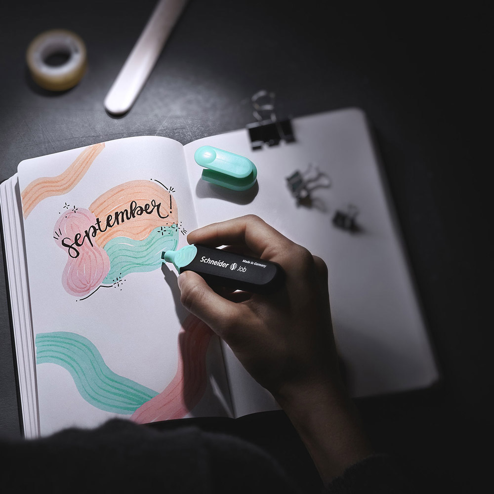 Маркер текстовый "Schneider Job", красный - 7