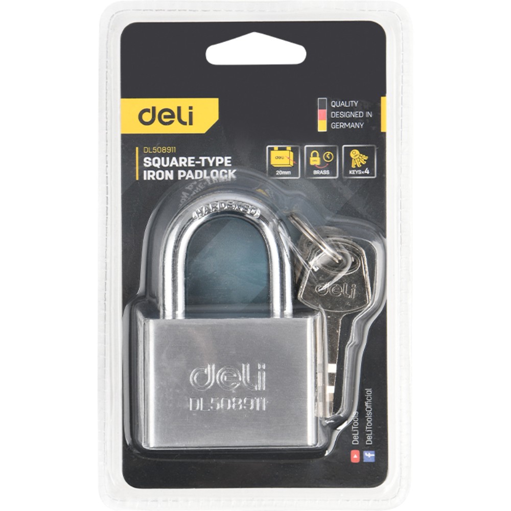 Замок навесной Deli "EDL508911", 50 мм - 3