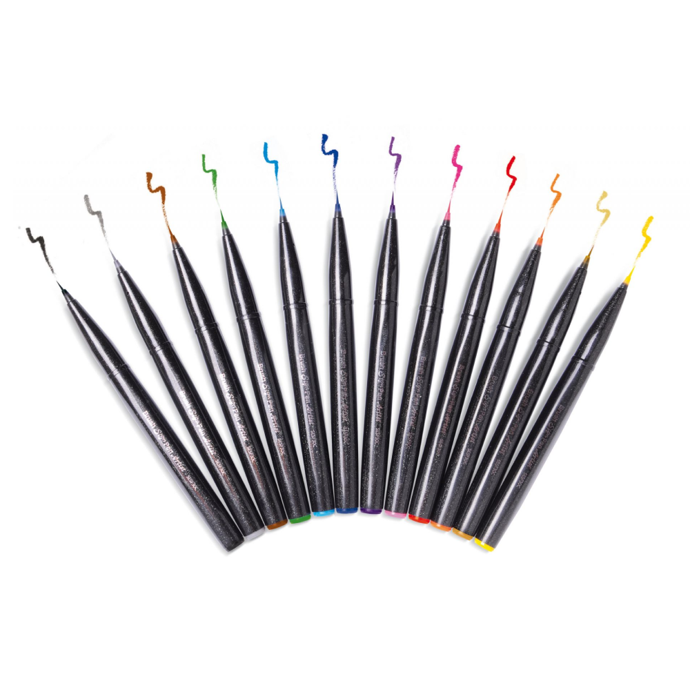 Маркер-кисть "Brush Sign pen Artist", 4 шт - 3