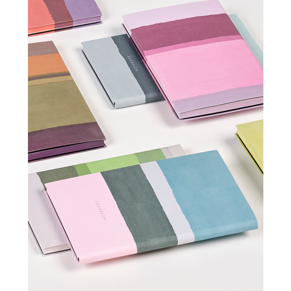 Блокнот "Stripes dusty pink", А5, 96 листов, линейка, розовый, голубой, срез разноцветный - 6