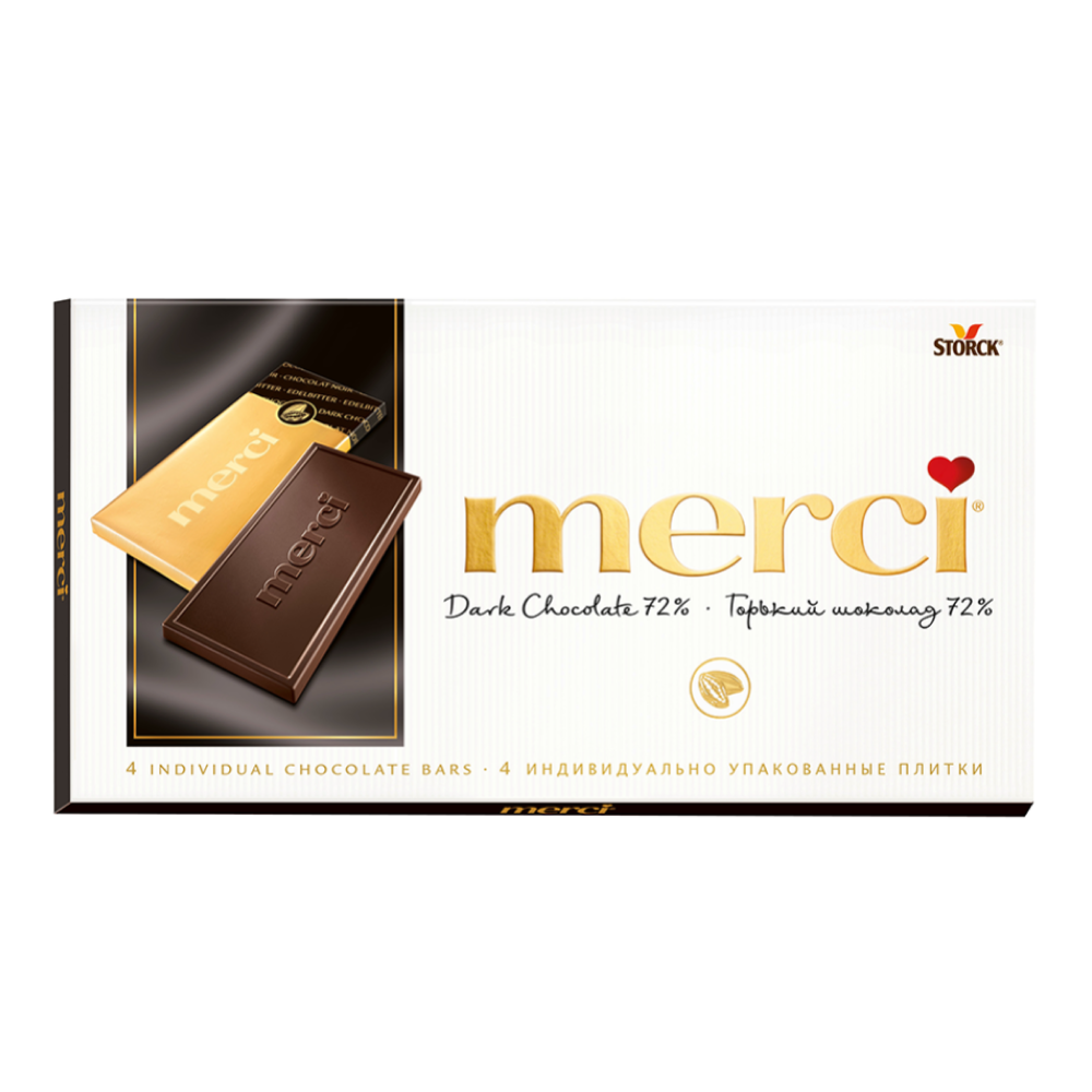 Конфеты "Merci", 100 г, горький шоколад 72 %