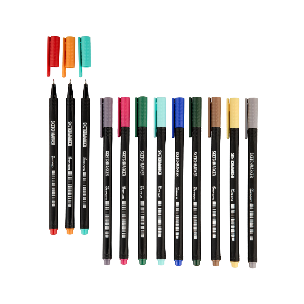 Ручка капиллярная "Sketchmarker Artist fine pen Studio", 24 шт - 2