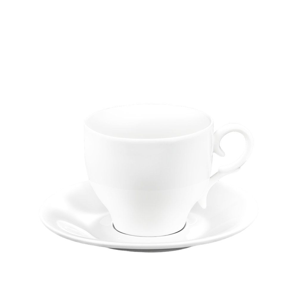 Чашка с блюдцем "WL-993009/AB", фарфор, 220 мл, белый