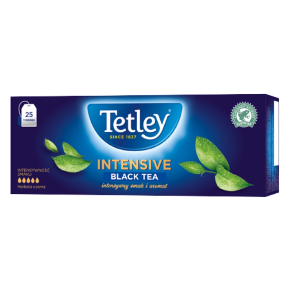 Чай "Tetley" Intensive Black, 25 пакетиков x2 г, черный