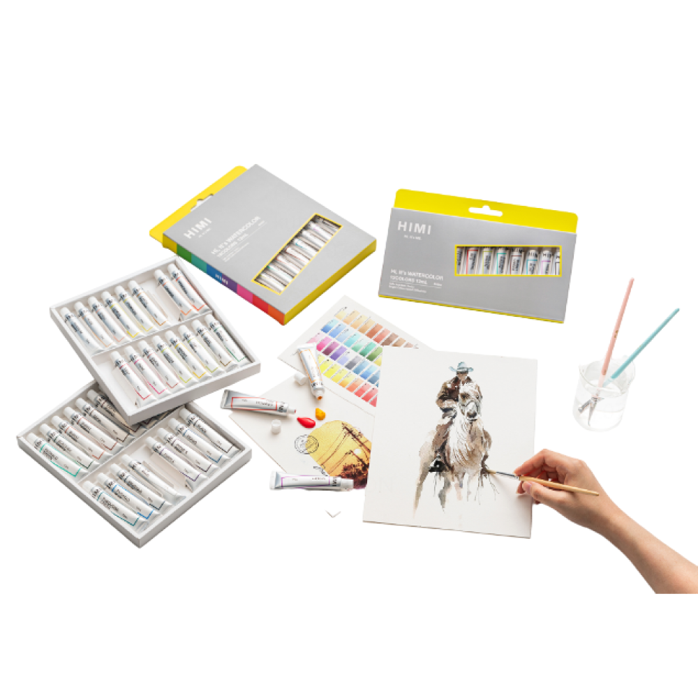 Краски акварельные "Himi Miya", 18 цветов, тубы - 3