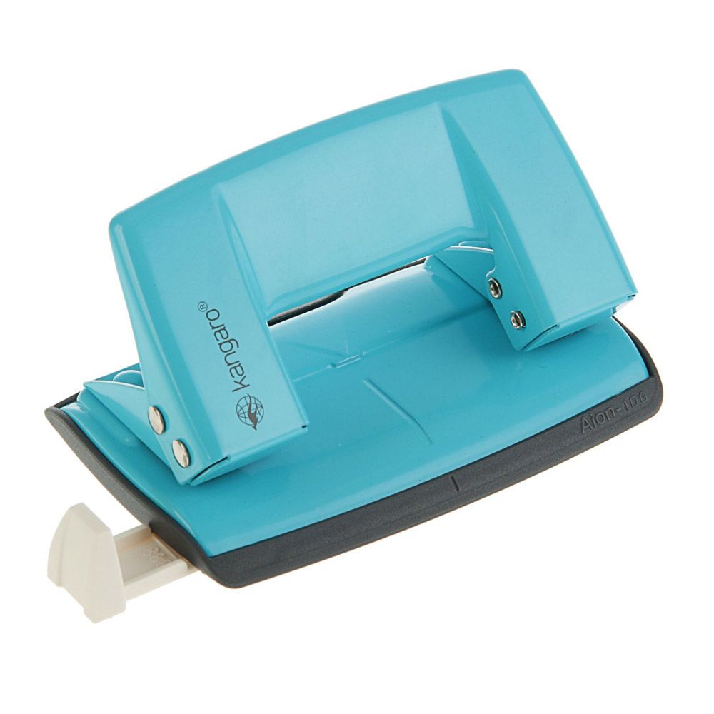 Дырокол "Aion-10G Turquoise Blue", 10 листов, бирюзовый