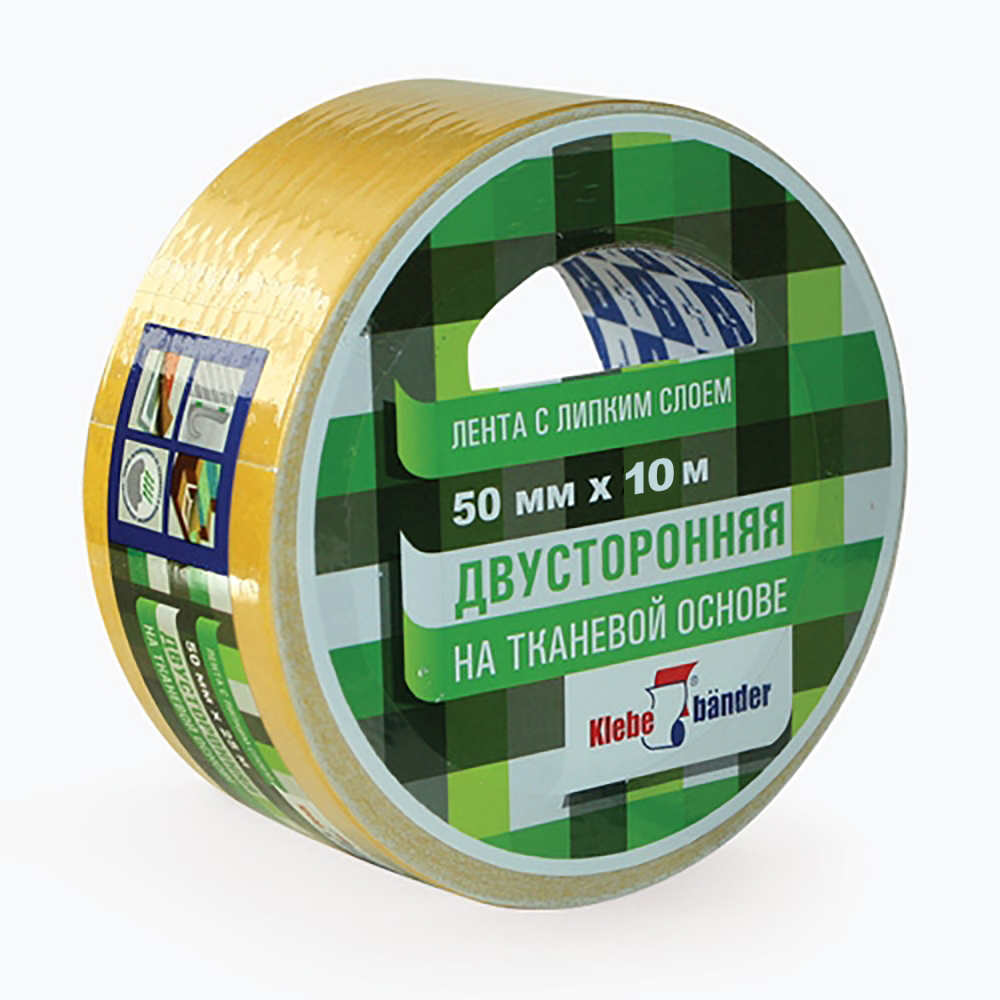 Лента клейкая двусторонняя 50мм х 10м Klebebander (KPV510T)