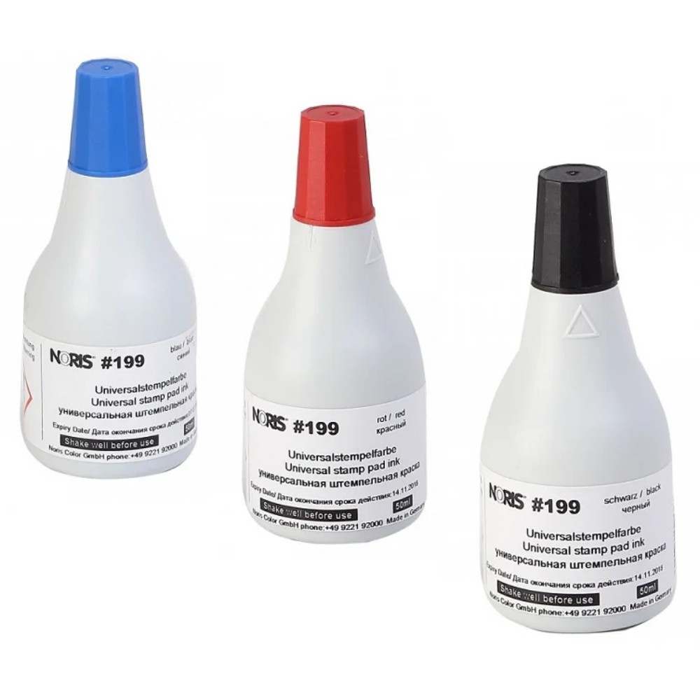 Быстросохнущая универсальная штемпельная краска "Noris" 50 мл, 199, белый - 2