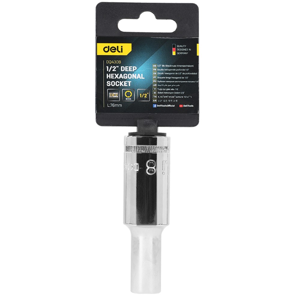 Головка торцевая шестигранная Deli YS