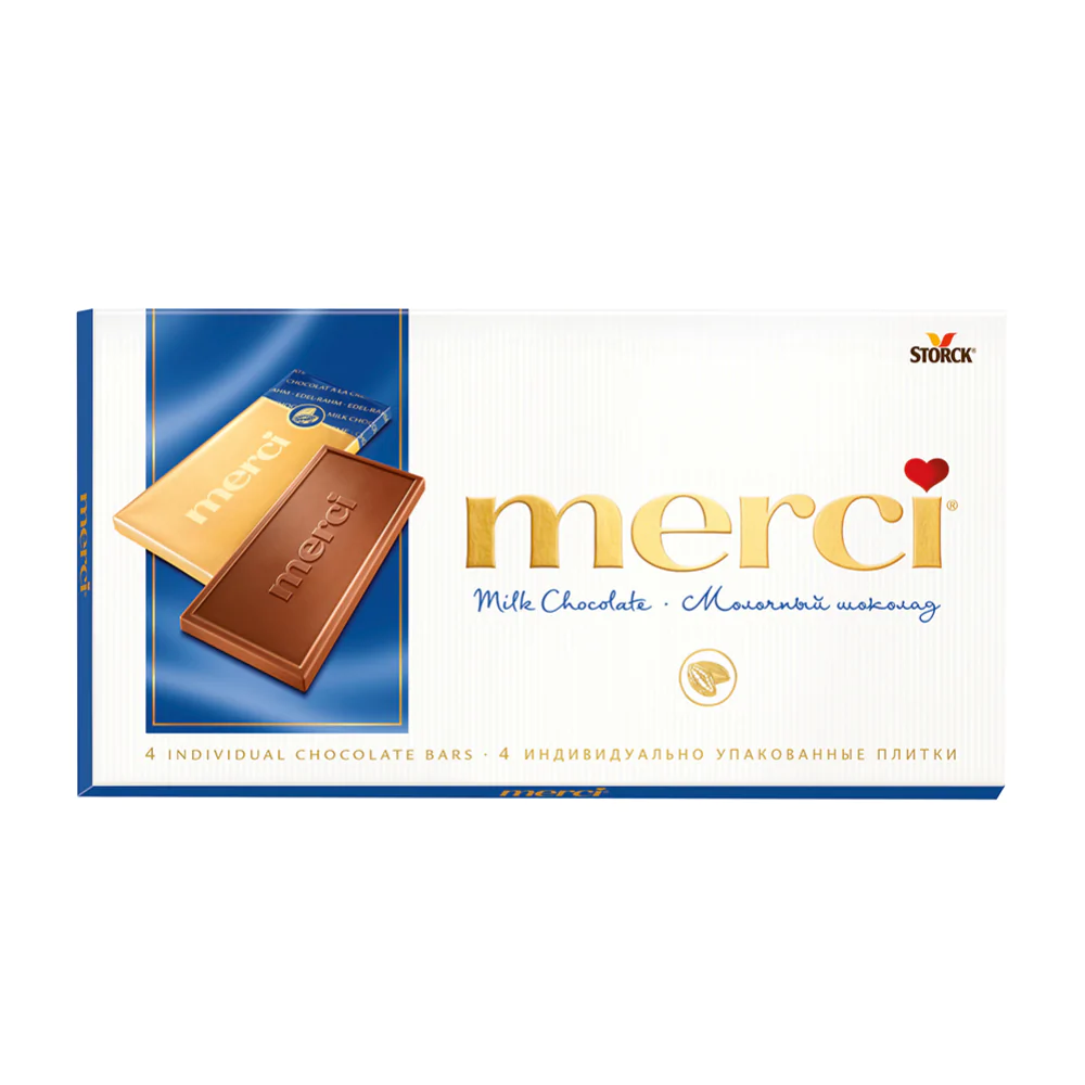 Конфеты "Merci", 100 гр, молочный шоколад