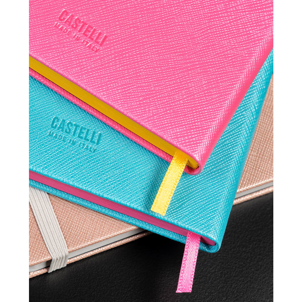 Блокнот "Shell turquoise", А5, 96 листов, голубой, срез розовый - 5