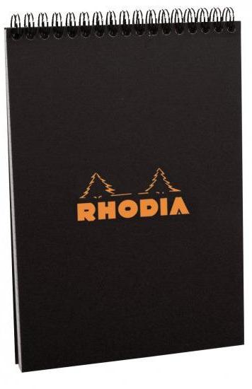 Блокнот "Rhodia", A5, 80 листов, клетка, черный