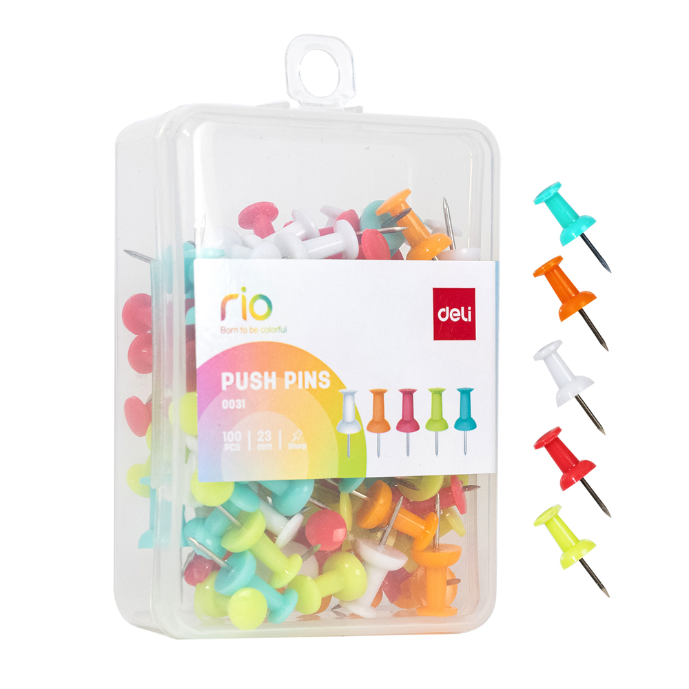 Иглы-кнопки Deli "Пешки"