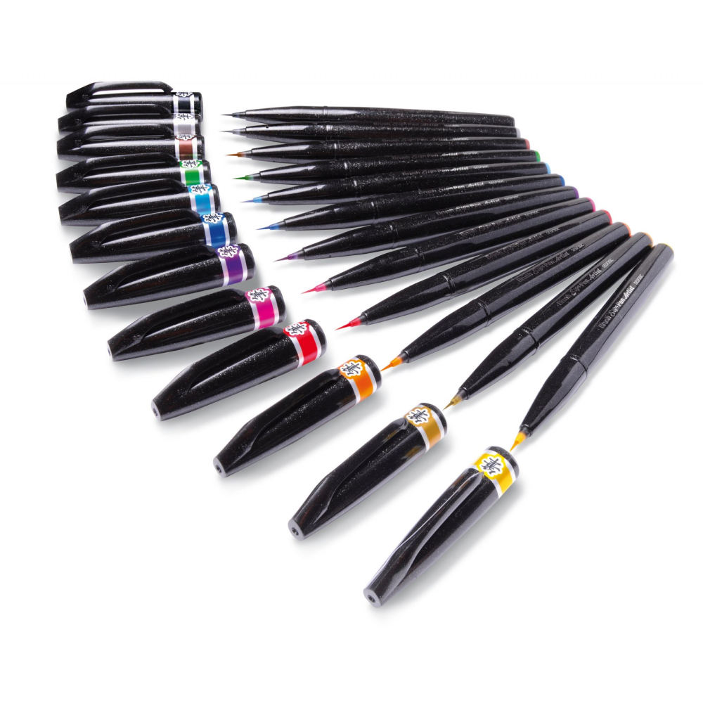 Маркер-кисть "Brush Sign pen Artist", 4 шт - 2