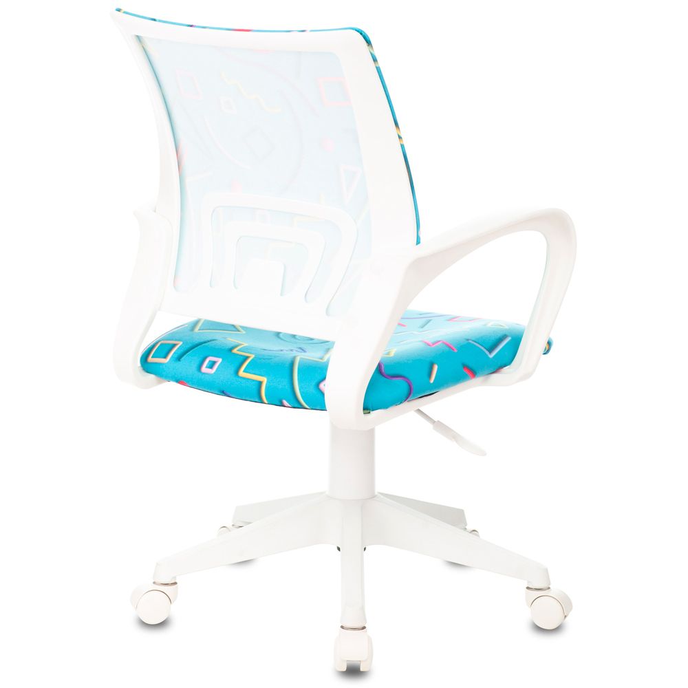 Кресло детское Бюрократ KD-W4, ткань, пластик, голубой - 4