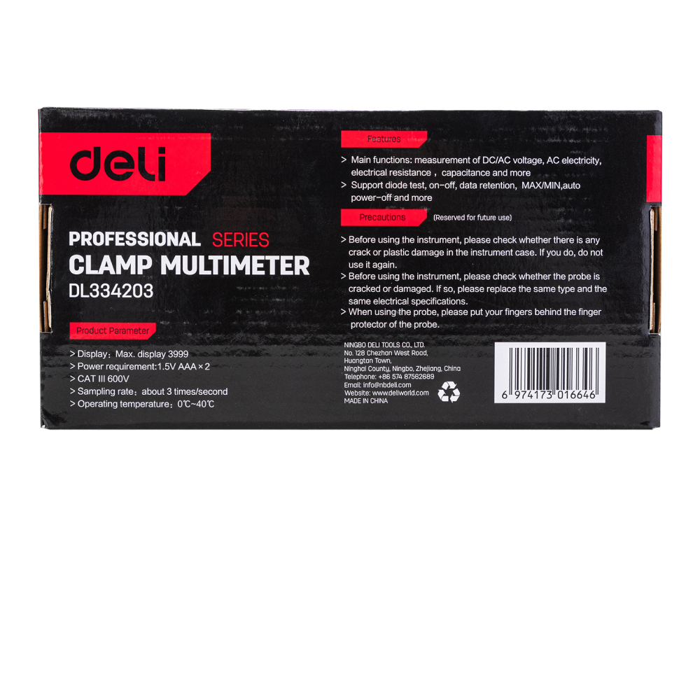 Токоизмерительные клещи Deli RS EDL334203 - 9